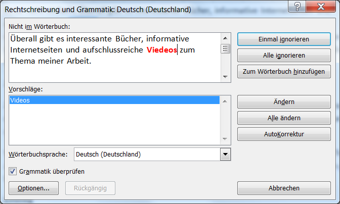 &Uuml;berpr&uuml;fungsdialog