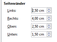 Seitenr&auml;nder
